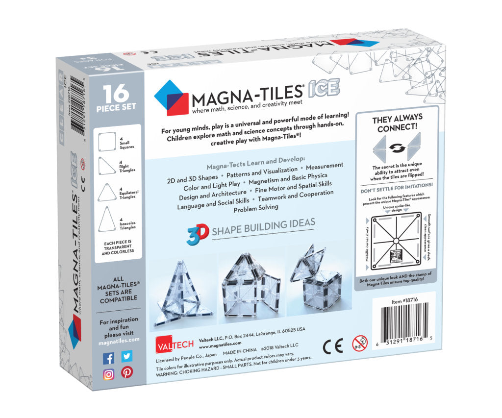 Magna-Tiles Ice 16 stuks - Geschikt vanaf 3 jaar - Multi