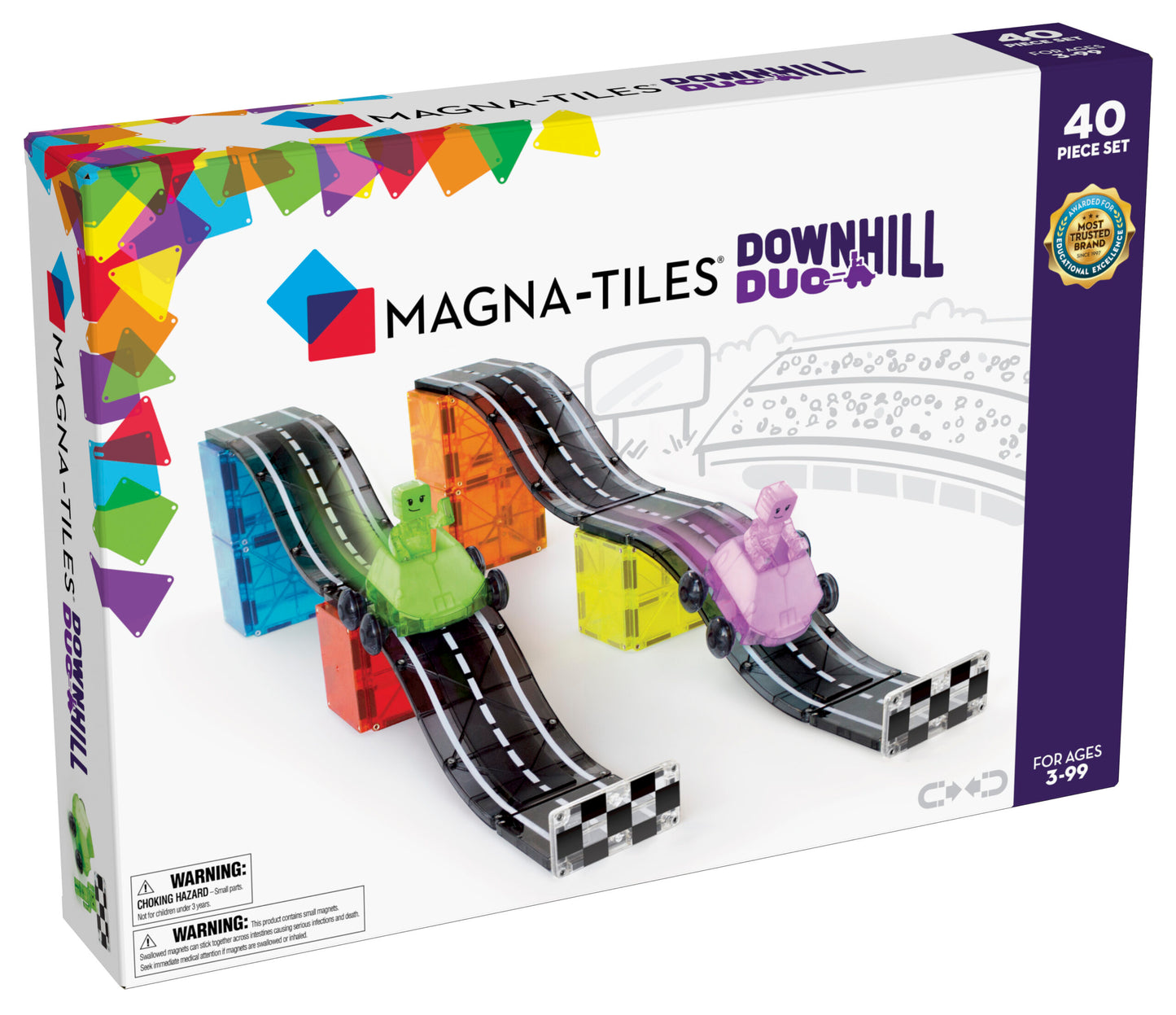 Magna-Tiles Downhill Duo 40 stuks - Geschikt vanaf 3 jaar - Multi