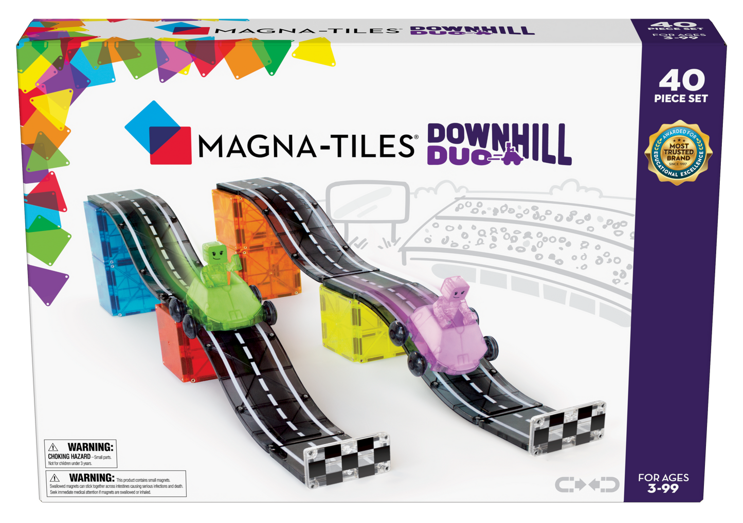 Magna-Tiles Downhill Duo 40 stuks - Geschikt vanaf 3 jaar - Multi