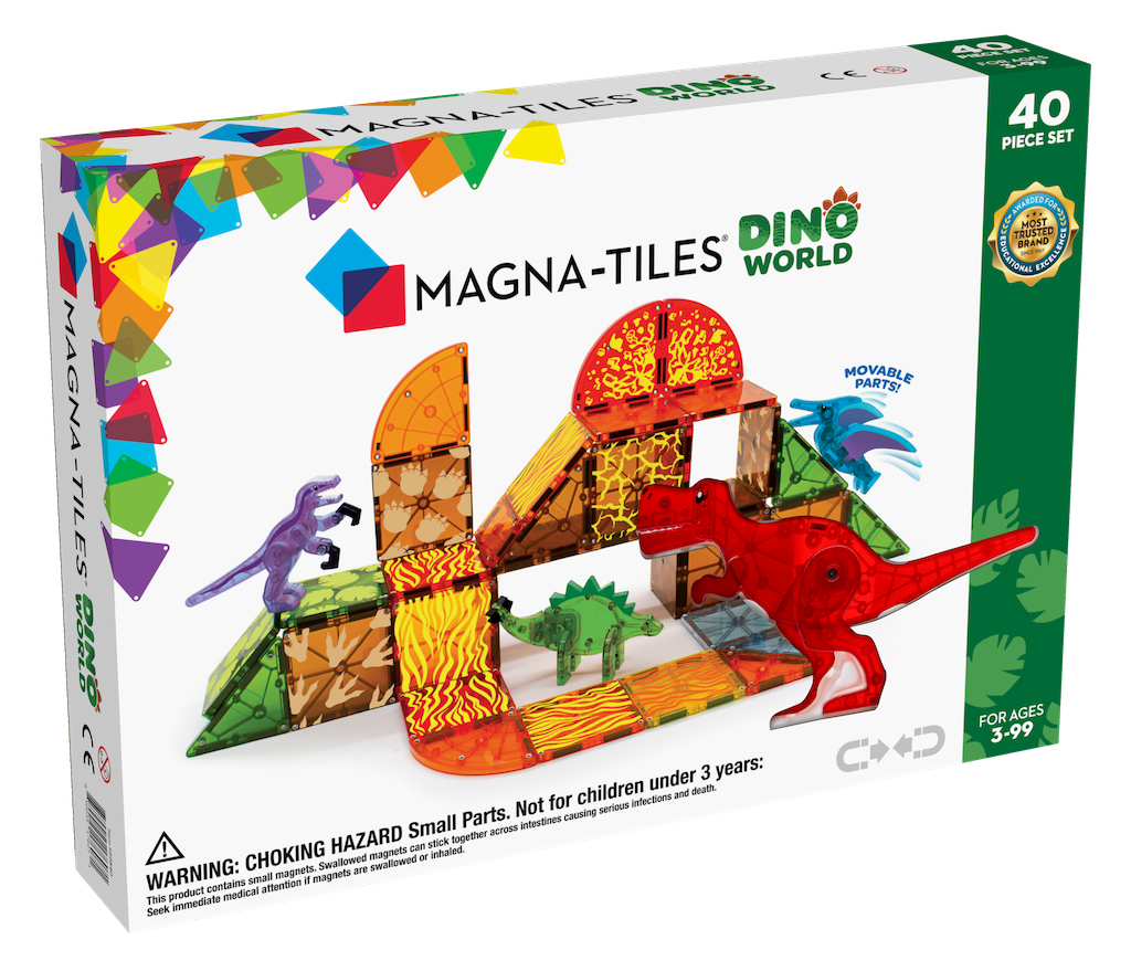 Magna-Tiles Dino World 40 pièces - Convient à partir de 3 ans - Multi