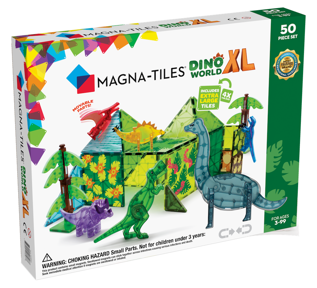 Magna-Tiles Dino World XL 50 stuks - Geschikt vanaf 3 jaar - Multi