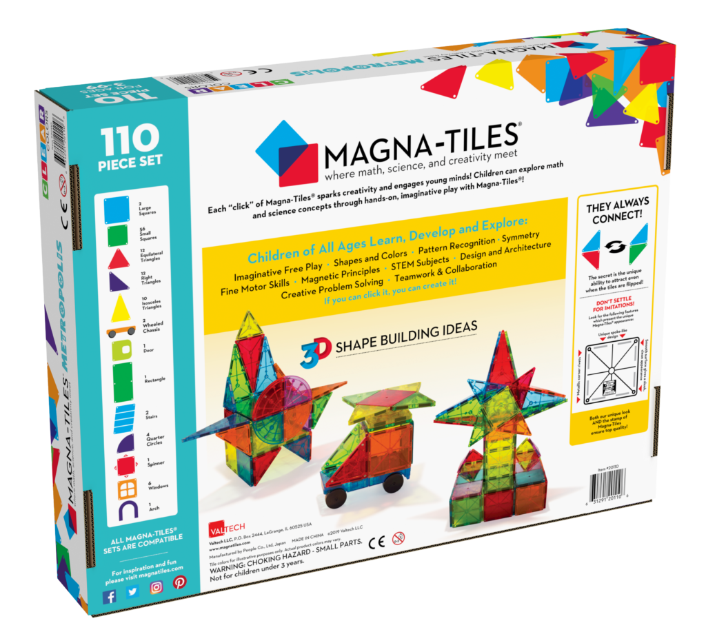 Magna-Tiles Metropolis 110 stuks - Geschikt vanaf 3 jaar - Multi