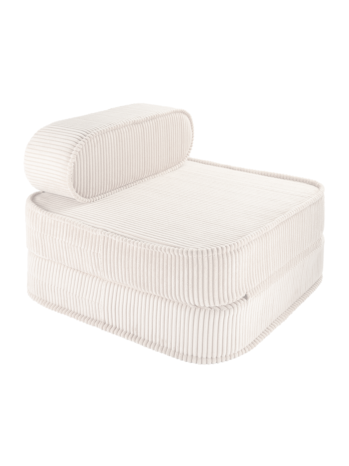 Wigiwama Corduroy Flip Chair / Slaapfauteuil - 65x60x25cm - Marshmallow