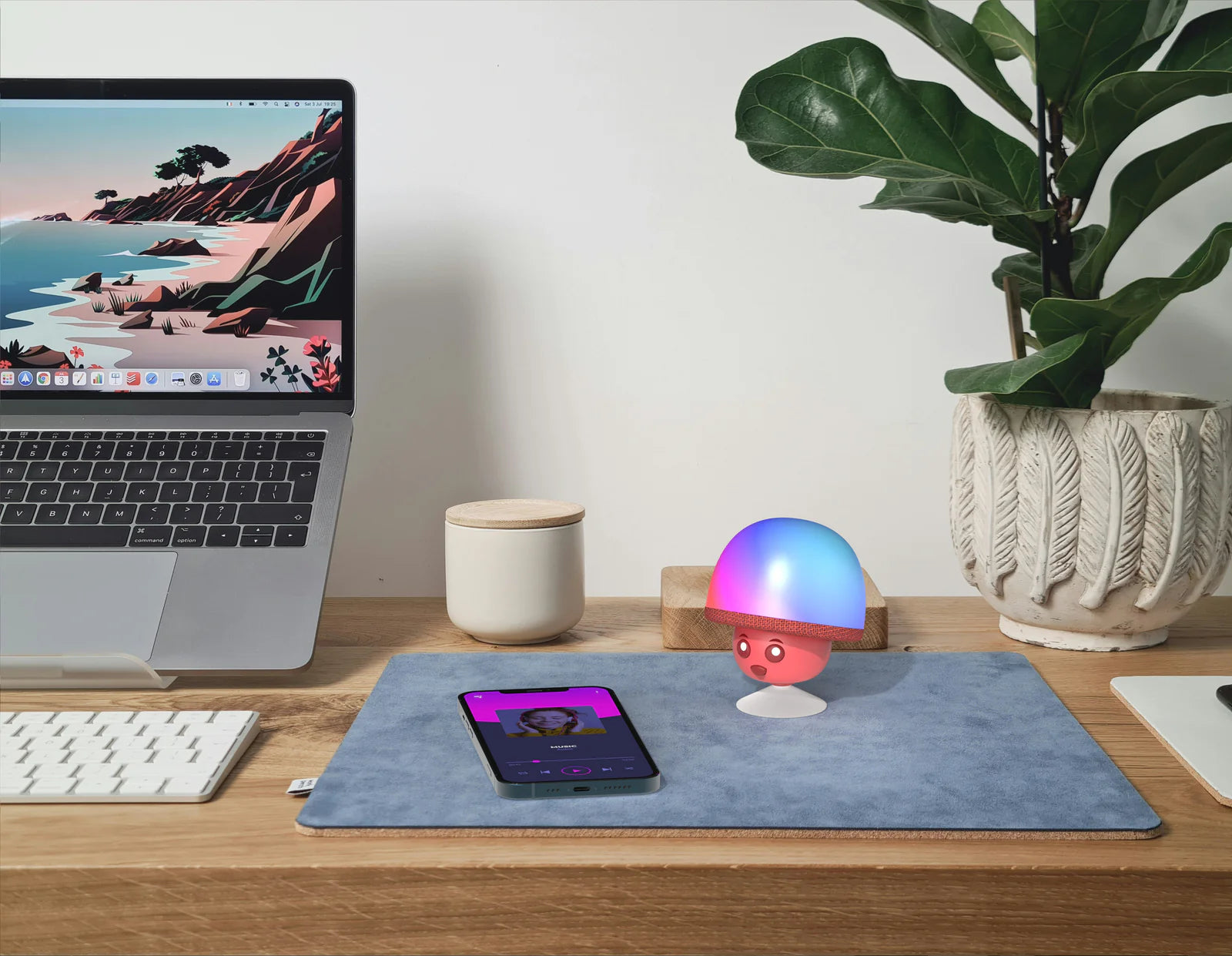 MOB Mega Mushroom Lichtgevende Luidspreker - Rood