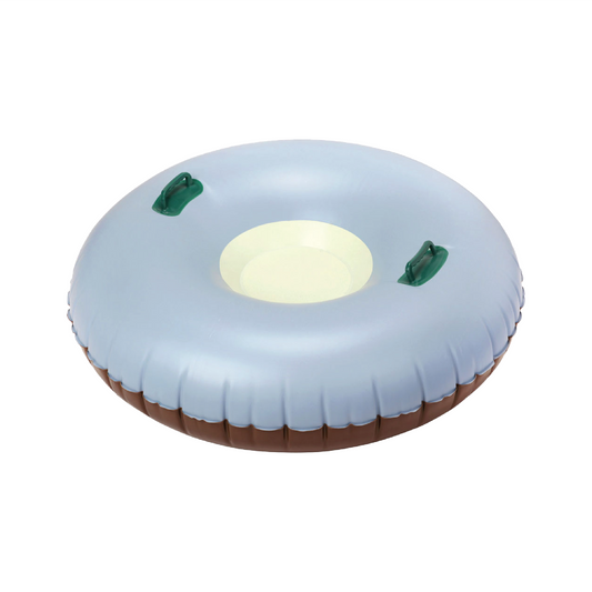 Petites Pommes Alpine Winter Float Ø120cm - Inflatable round sled - Suitable from 8 years - Nordic/Charleston/Cream