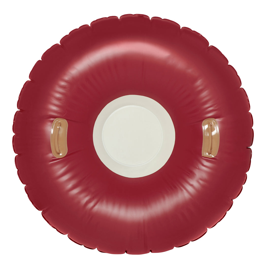 Petites Pommes Alpine Winter Float Ø120cm - Inflatable round sled - Suitable from 8 years - Ruby/Oxford/Cream