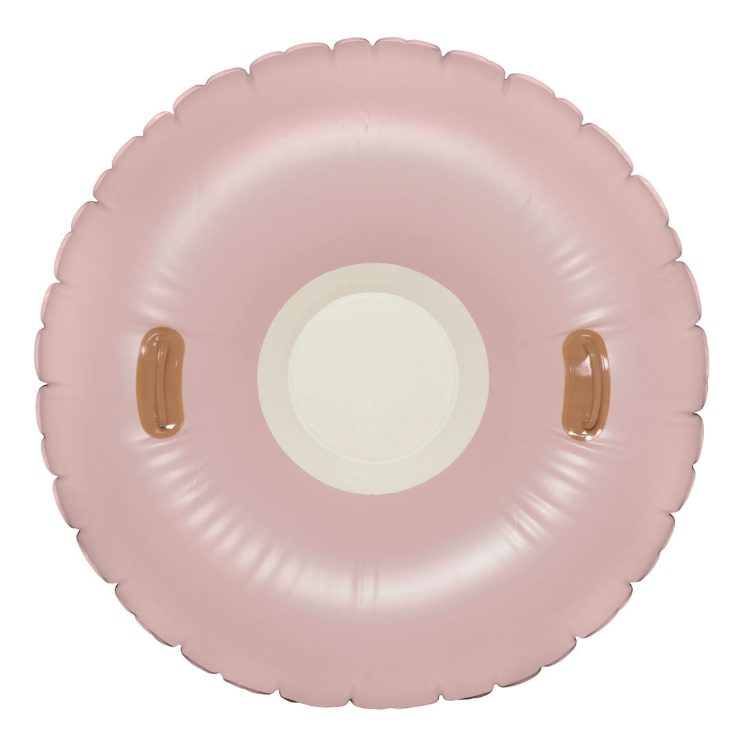 Petites Pommes Alpine Winter Float Ø120cm - Inflatable round sled - Suitable from 8 years - French Rose/Ruby Red/Creme