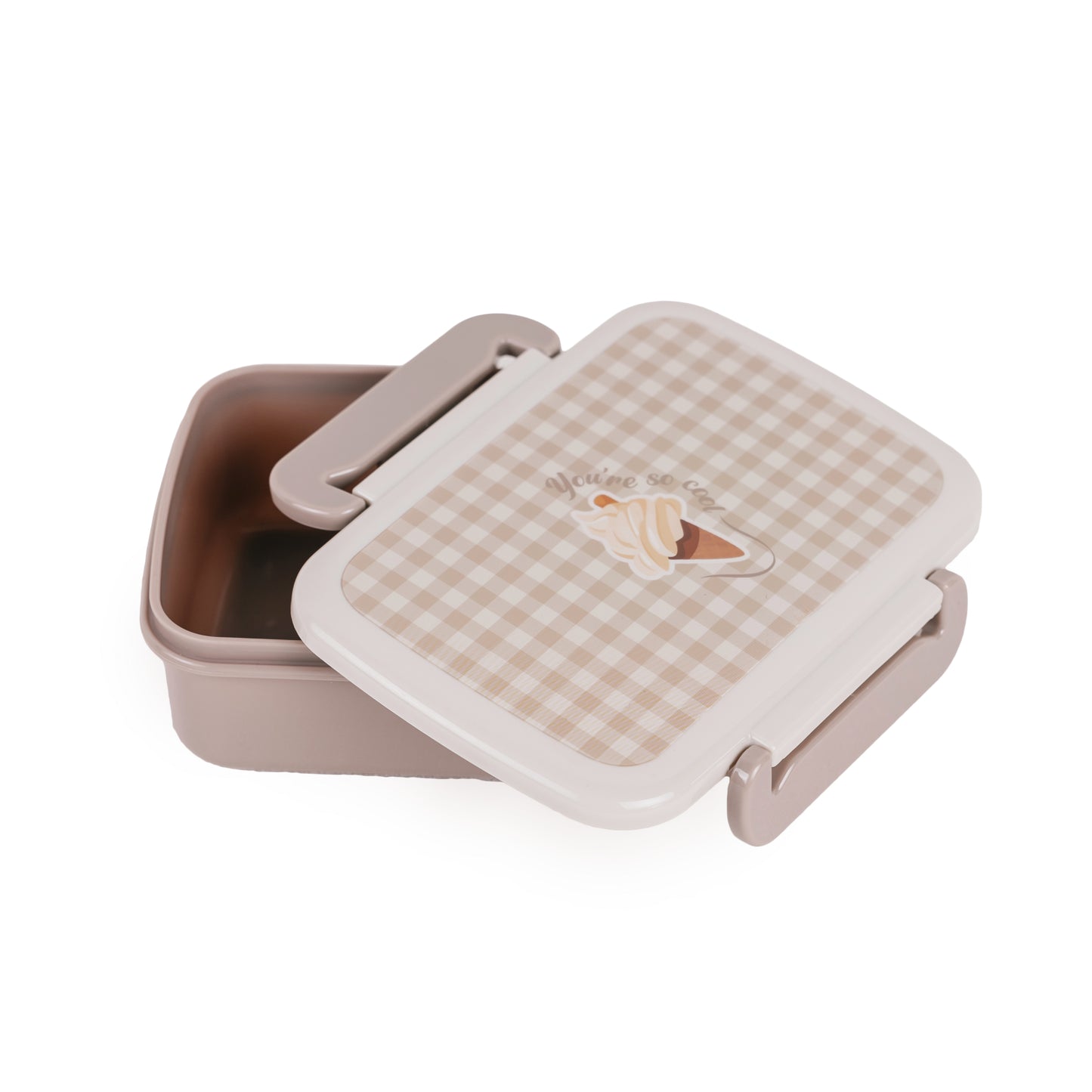 Mrs Ertha Bentobox / brooddoos met indeling - 15x12x5cm - Soft Squares