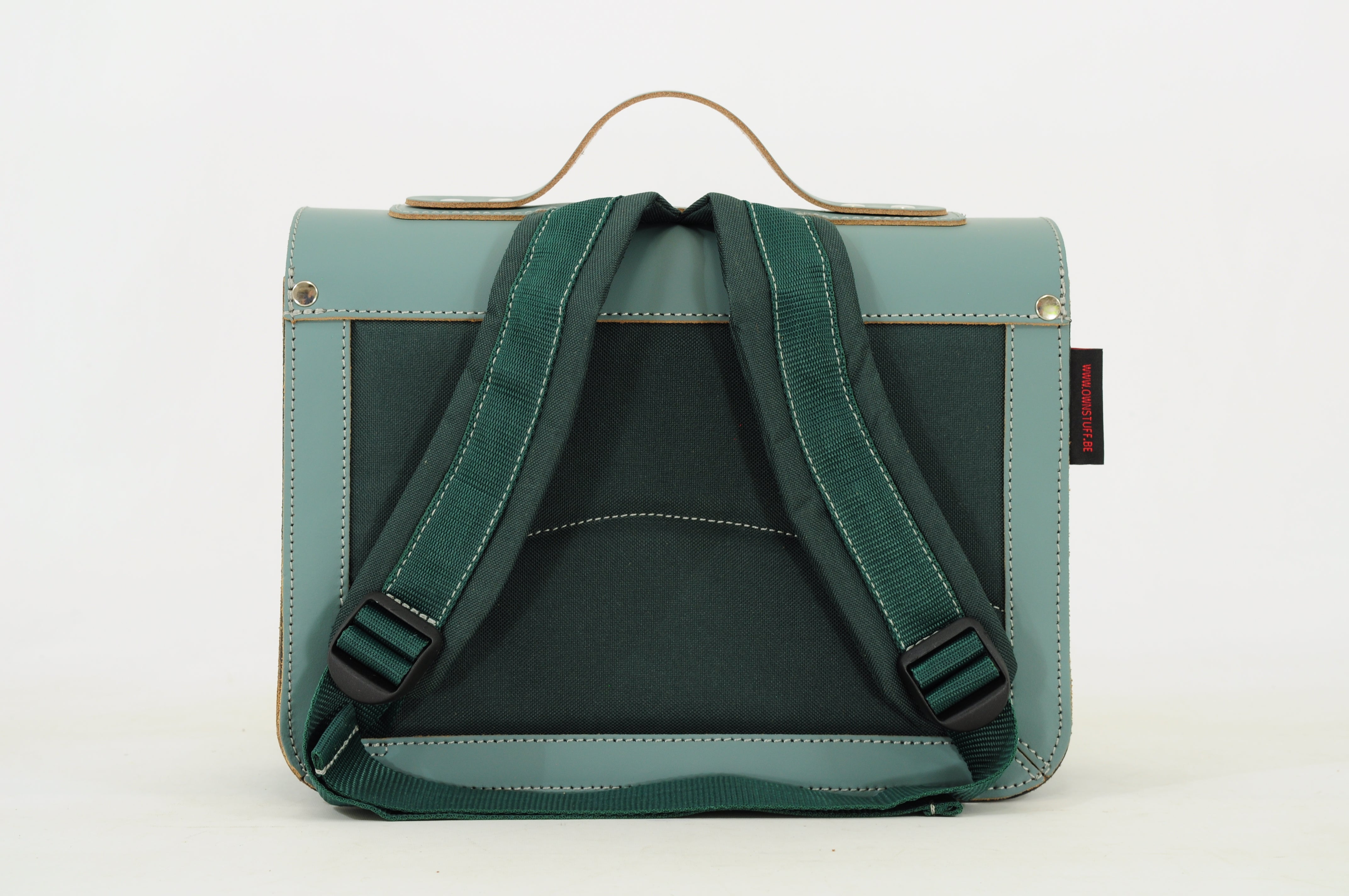 Own Stuff Lederen Boekentas Kleuterschool - 32x23x13cm - Azul