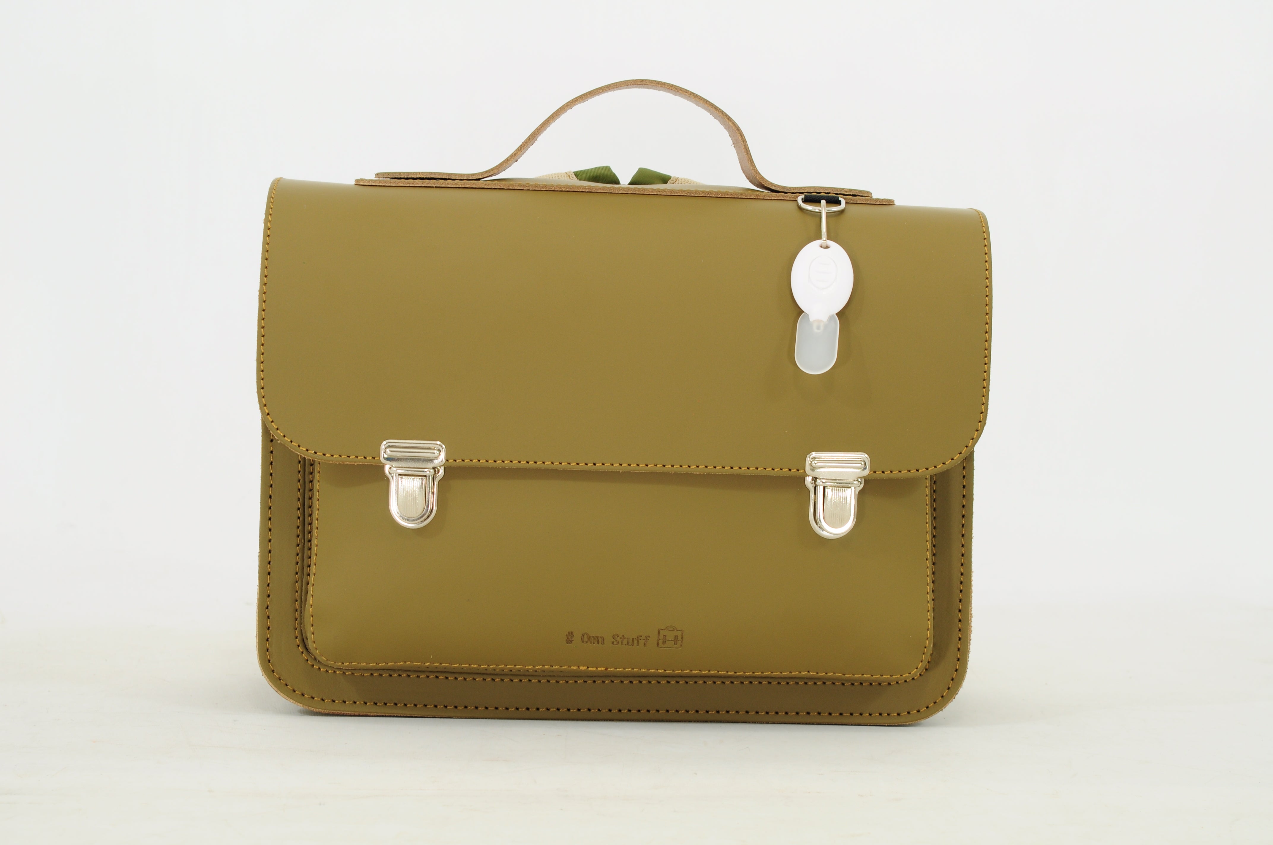 Own Stuff Lederen Boekentas Kleuterschool - 32x23x13cm - Moss