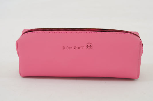 Own stuff Leather pencil case / pencil case - Antique pink