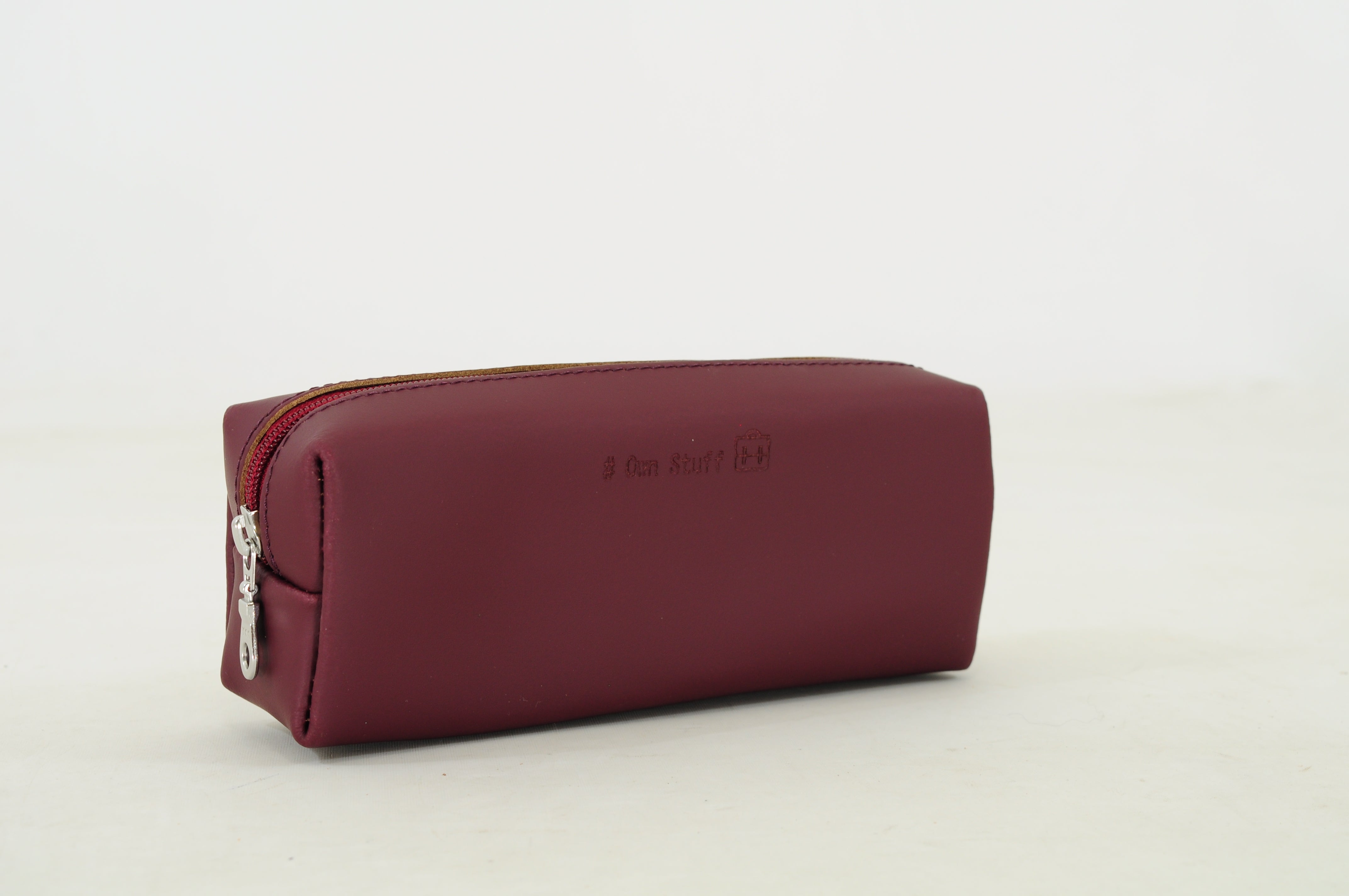 Own stuff Leather pencil case / pencil case - Navy