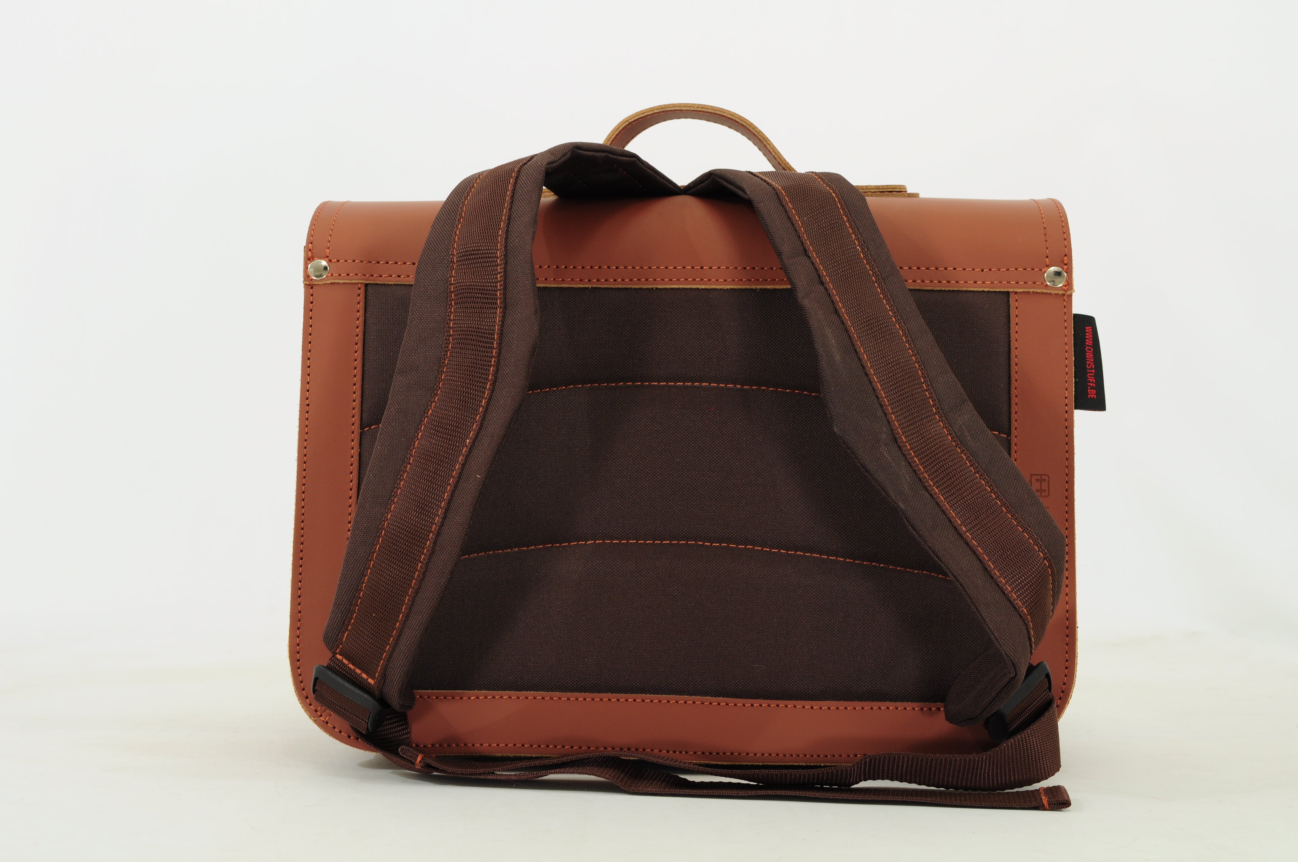 Own Stuff Lederen Boekentas Lagere school - 38x30x17cm - Beach Chestnut