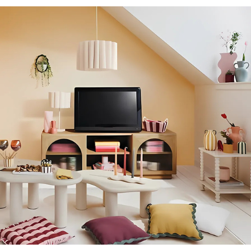 Atmosphera Tanae Coffee table - Ø70xH45cm - Beige