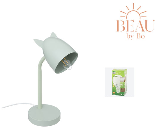 BEAU by Bo Lampe de bureau Oreilles vert menthe avec 3 ampoules LED E14