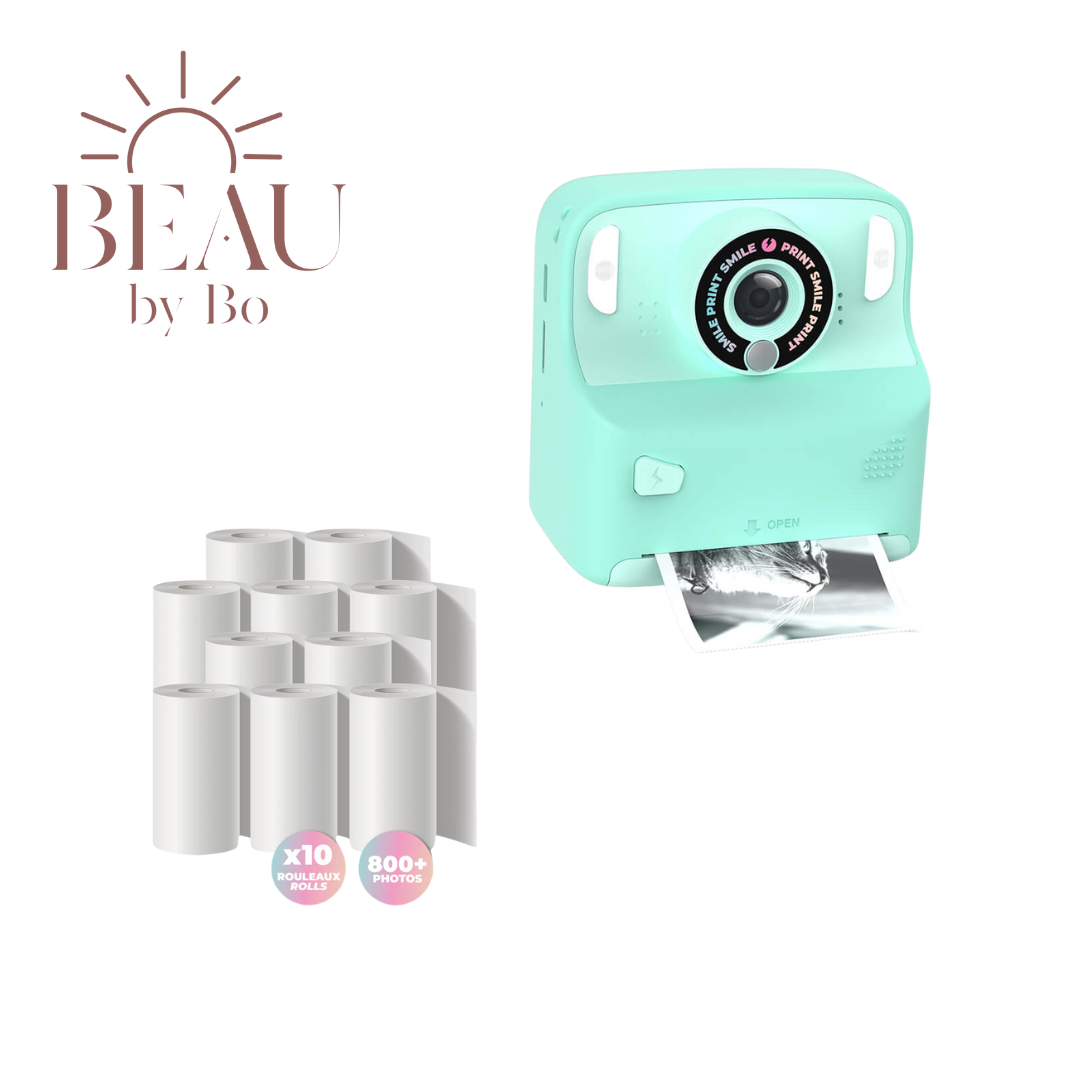 Bundel MOB Pixiprint Camera Turquoise + Pixiprint Refill Kit - 10 rollen