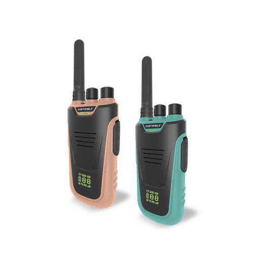 Kidywolf Kidytalk Walkie talkies - Set van 2 stuks - Nude/Cyaan