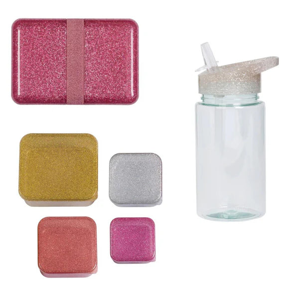 BEAU by Bo Sticky lemon rugzak small + A little lovely company back to school set Glitter roze