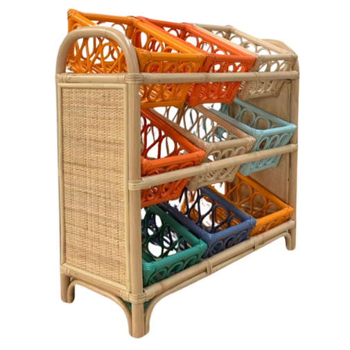 Renee Rattan Storage Furniture Natural / Orange / Blue / Green (Pré-commande)