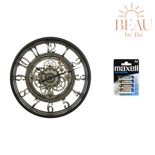 BEAU by Bo Wall clock Industrial diameter 50 cm + 4xAA Alkaline batteries