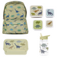 A Little Lovely Company Back to school set - Rugzak/Drinkfles/4 Snackdozen/Bentobox - Dinosaurussen