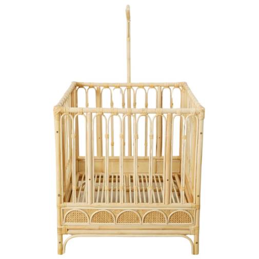 Luna Rattan Babypark with mobile holder (pre-order)