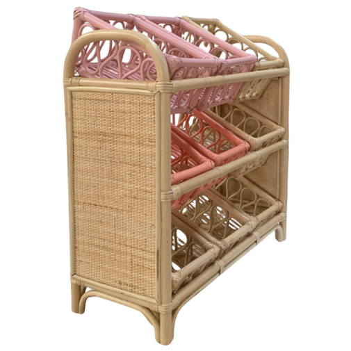 Renee Rattan Storage Furniture Natural / Pink / Salmon Pink (pré-commande)