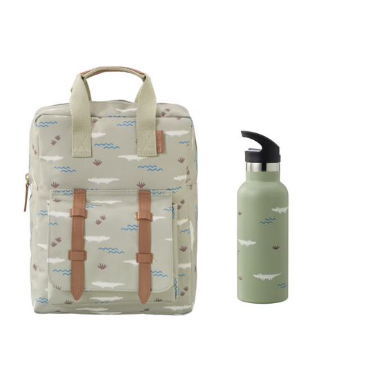 Sac à dos Fresk + gourde thermos 500ml Crocodile