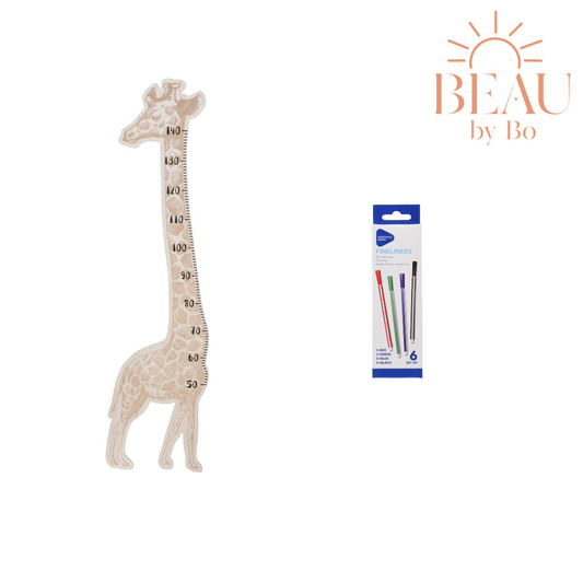 BEAU by Bo Growth Chart Giraffe with Fineliners 6 pieces