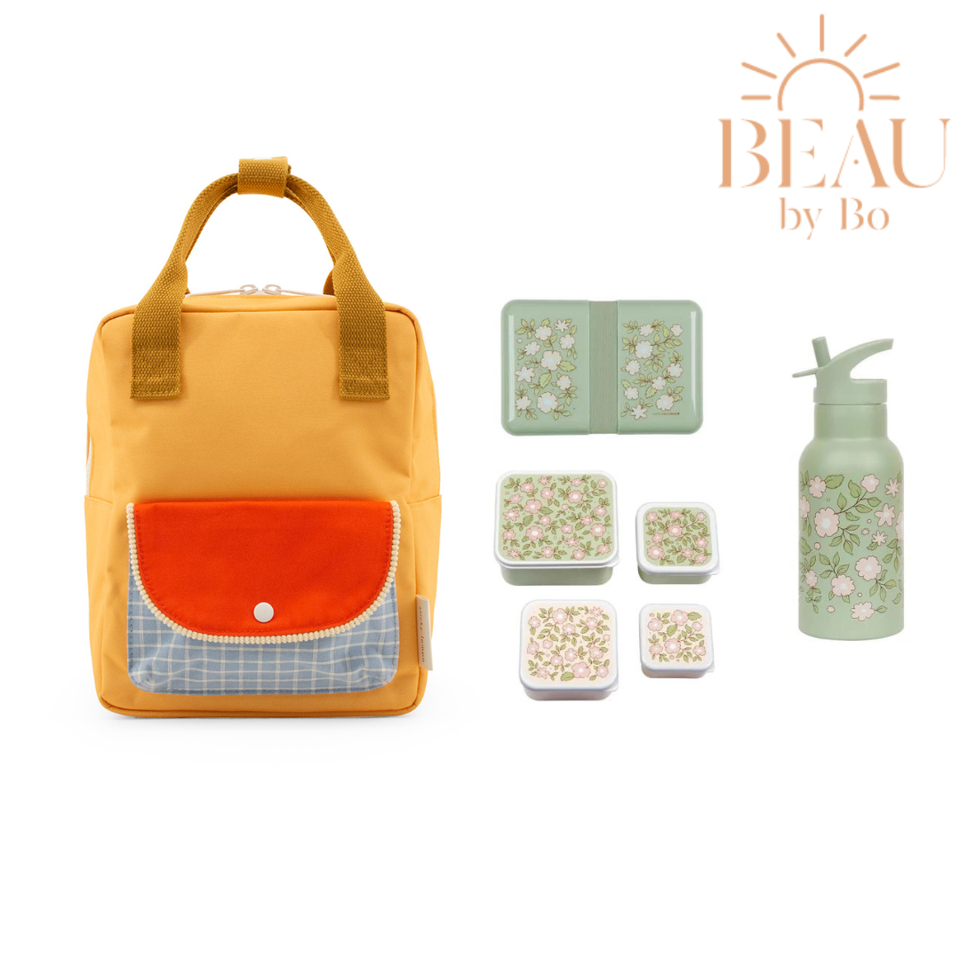 BEAU by Bo Sticky lemon rugzak + A little lovely company back to school set