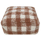 Lorena Canals Washable pouffe - Vichy Toffee - 20x40x40cm 