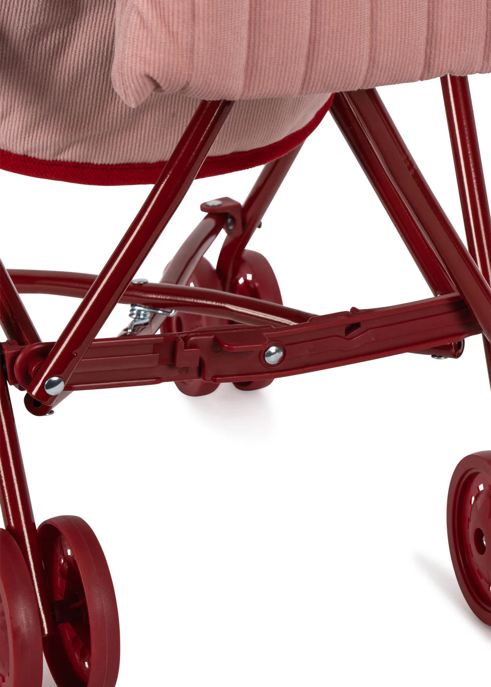 Konges Sløjd Zoë Lulu Dollswagen/Doll Stroller/Buggy - Strawberry Ice