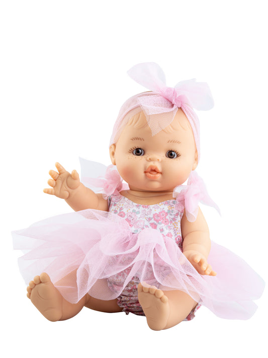 Paola Reina Gordi Marieta baby doll white girl with brown eyes 34cm