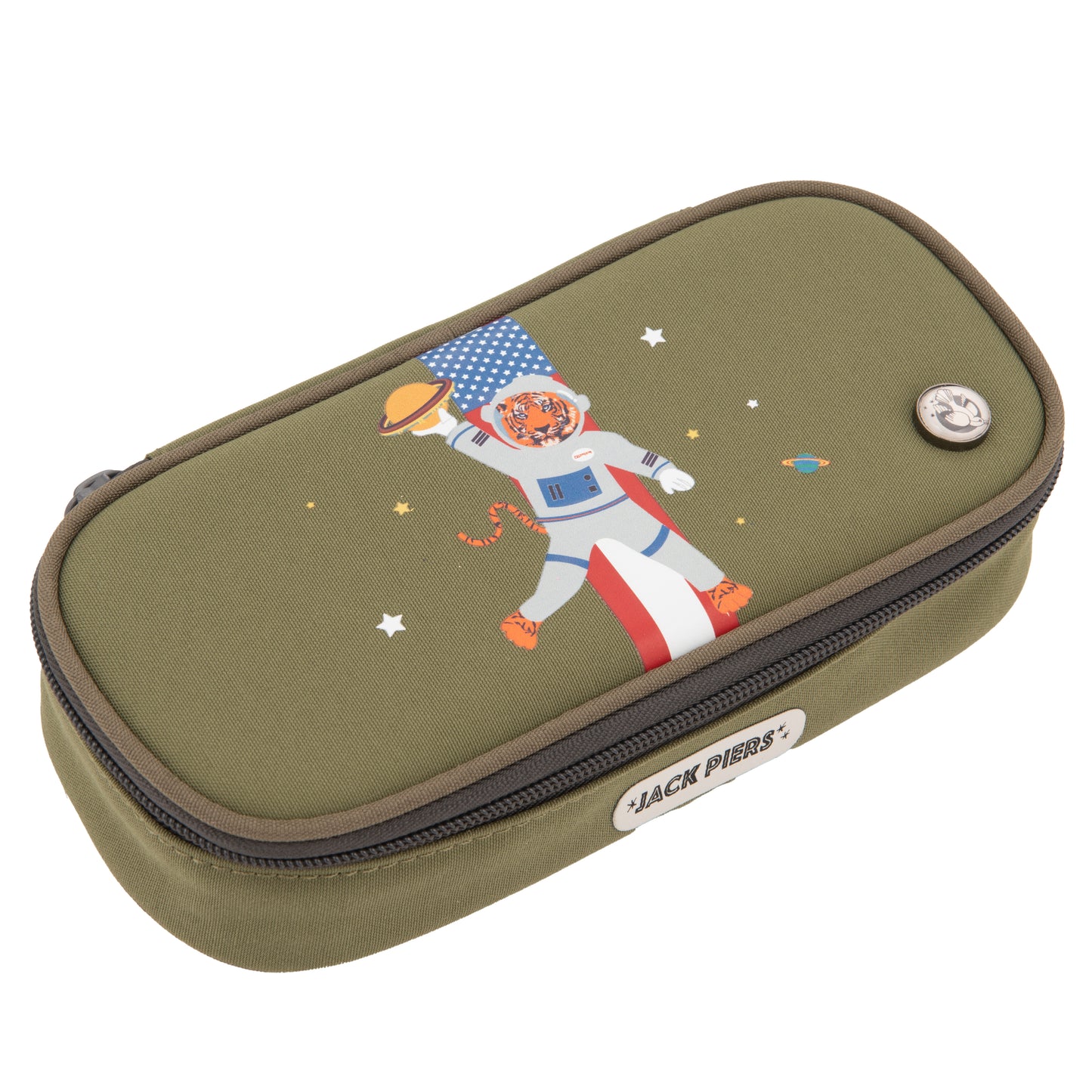 Jack Piers Pennenzak/Pencil Case Burger Planet - 4x9x21cm - Groen