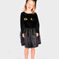 Den Goda Fen Verkleedkledij Black Cat Jurk met diadeem - 122-128cm - 6-8 jaar