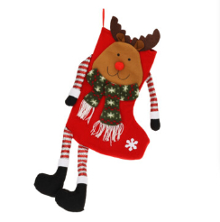 Kerst - Kerst sok - Sok - Met kerstfiguur - 4 Designs - Rood