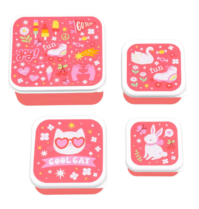 A Little Lovely Company Back to school set - Drinkfles/Snackdozen/Bentobox - Fun