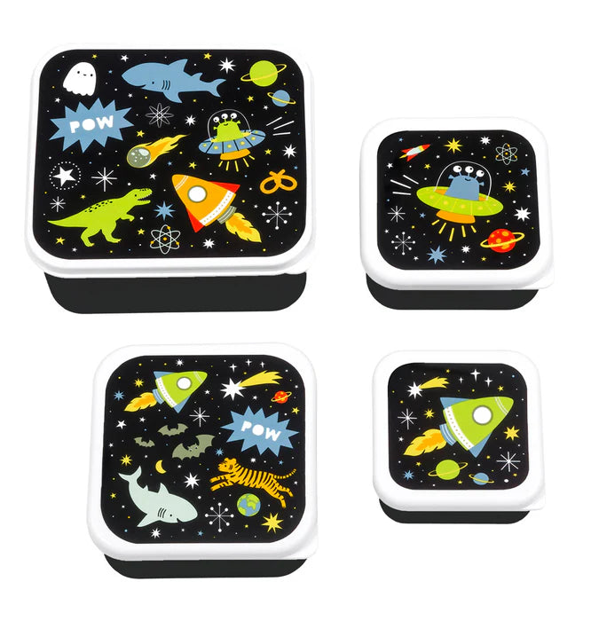 A Little Lovely Company Back to school set - Drinkfles/Snackdozen/Bentobox - Galaxy