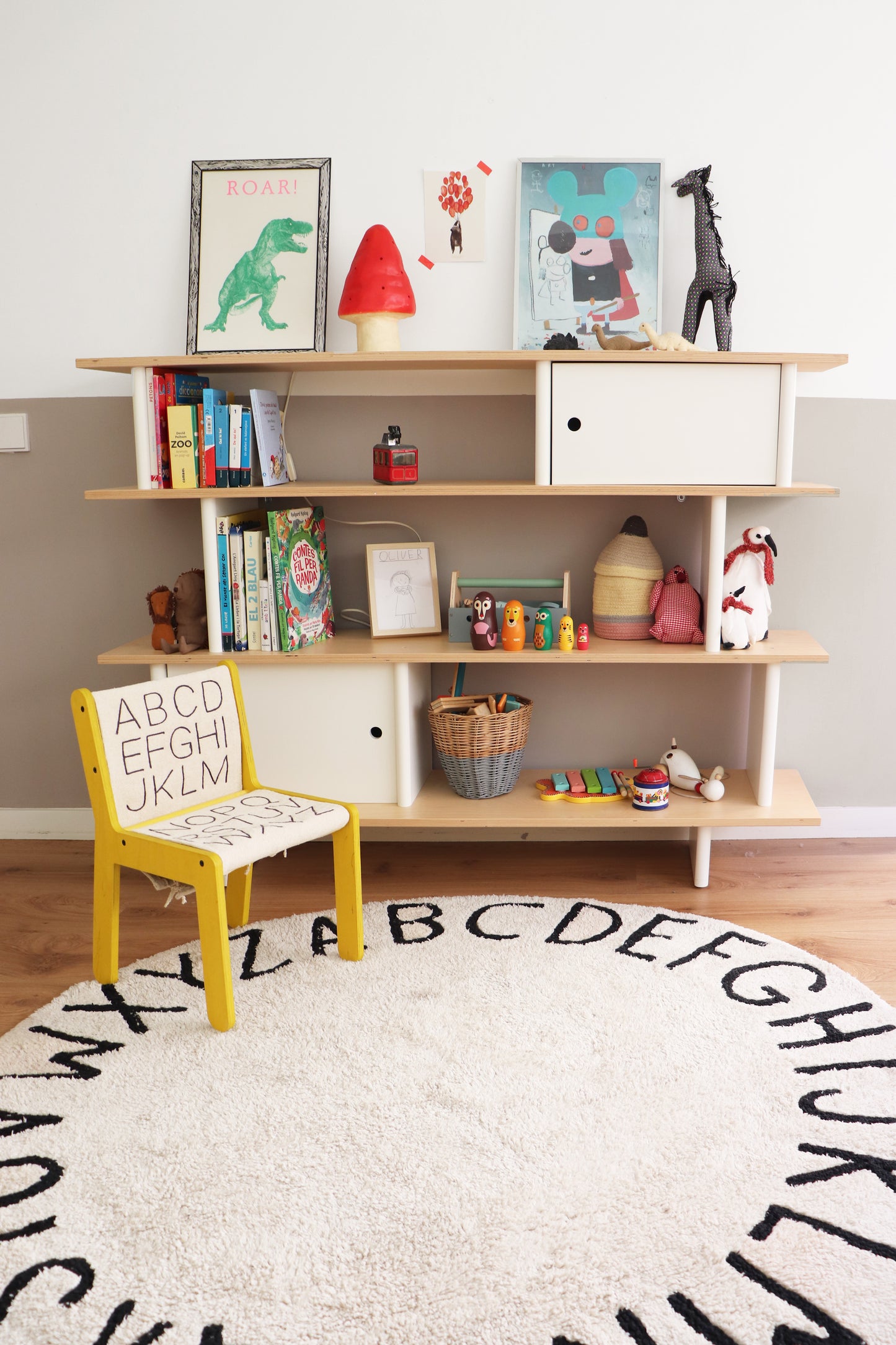 Lorena Canals Highchair - Sillita ABC Yellow - 52x31x39cm