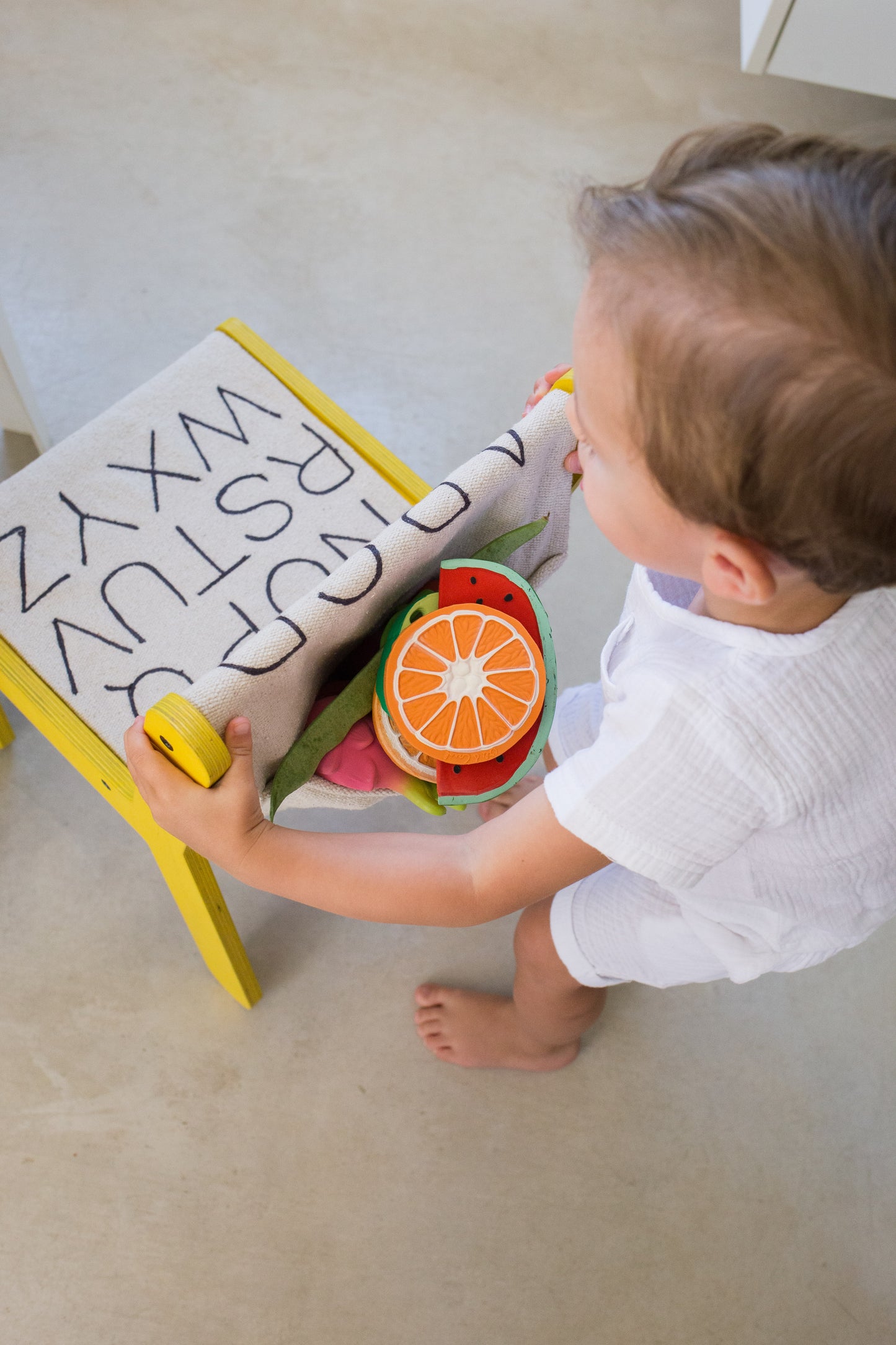 Lorena Canals Highchair - Sillita ABC Yellow - 52x31x39cm