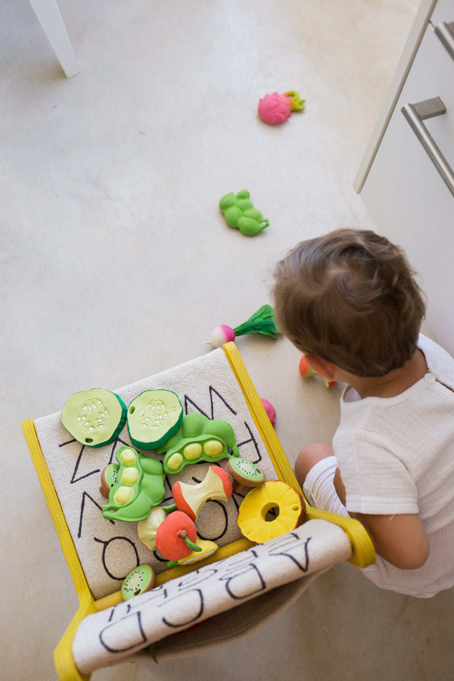 Lorena Canals Highchair - Sillita ABC Yellow - 52x31x39cm