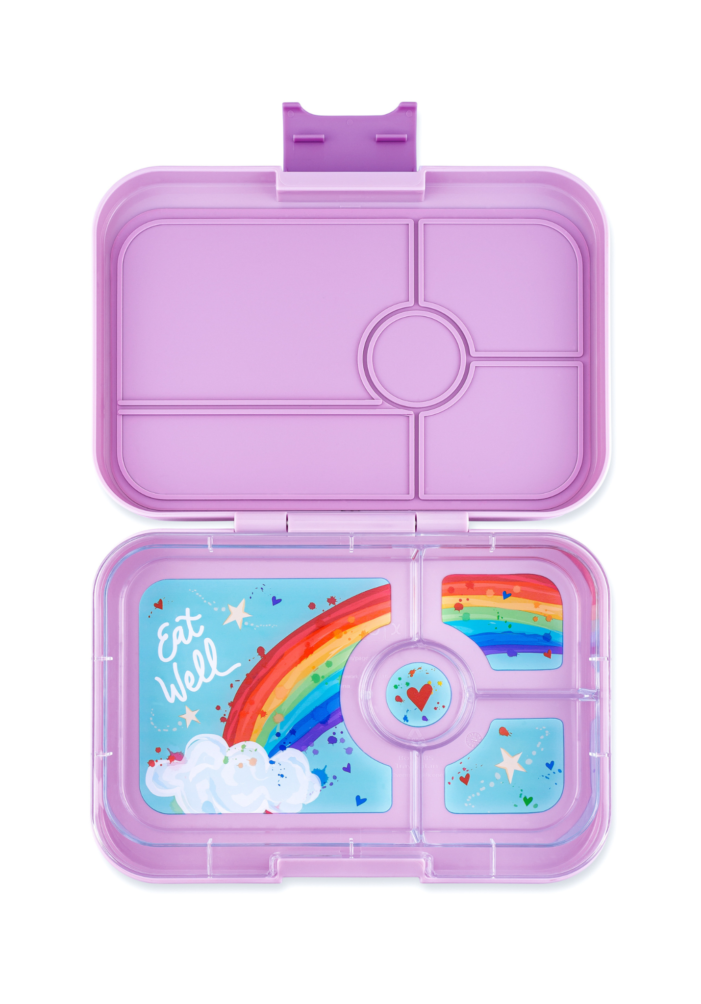 Yumbox Tapas XL Bentobox 4 vakken - 24x17,5x4,5cm - Seville Purple/Rainbow Tray