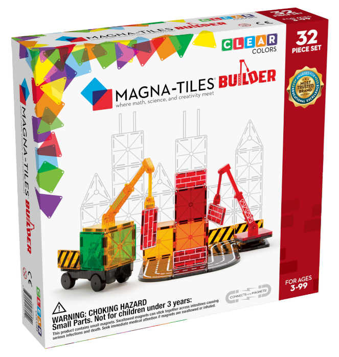 Magna-Tiles Builder 32 stuks - Geschikt vanaf 3 jaar - Multi