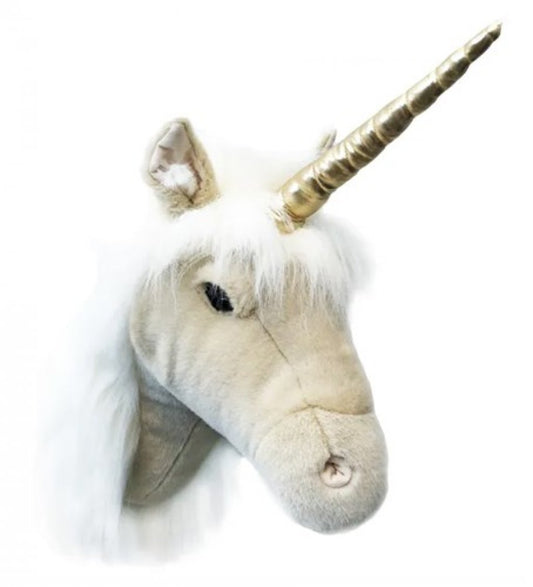 Wild &amp; Soft Fay animal head plush wall decoration - Unicorn