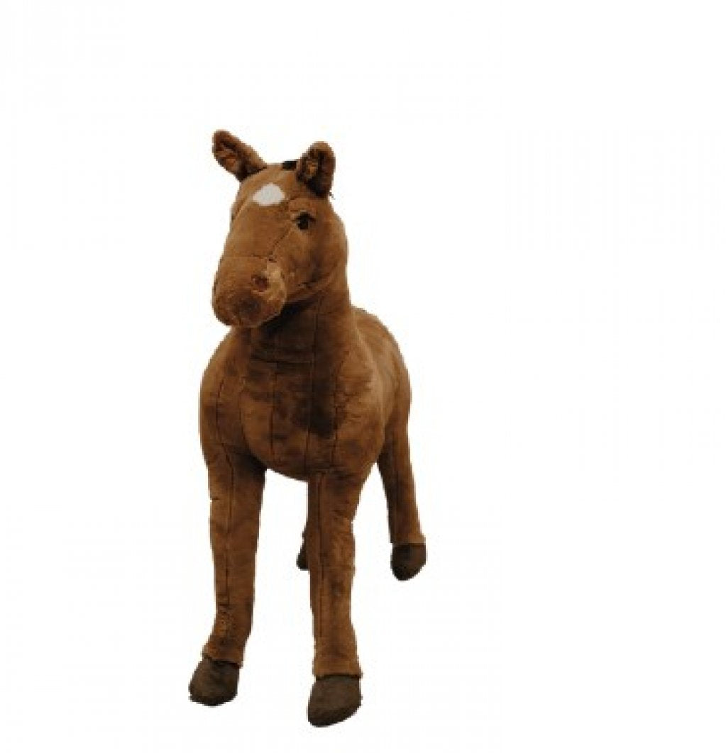 Wild & Soft Pluche staand paard - 80cm - Bruin