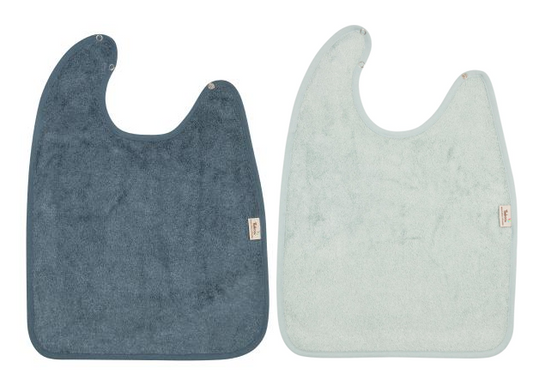 Timboo XXL bibs set of 2 - Extra soft - Marin/Sea Blue