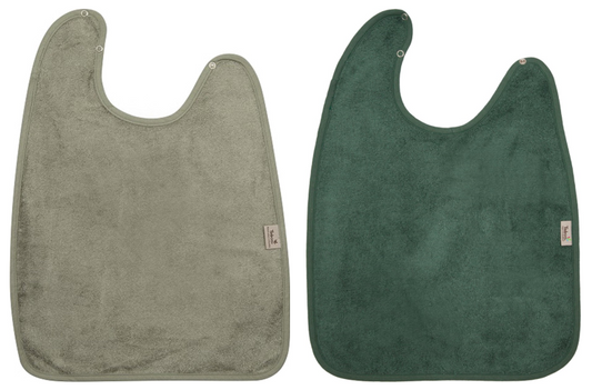 Timboo XXL bibs set of 2 - Extra soft - Whisper Green/Aspen Green