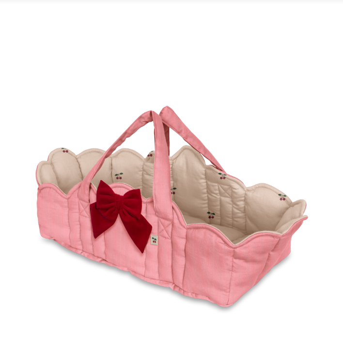 Konges Sløjd Lulu Bow Doll Lift/Doll Basket - Strawberry Ice