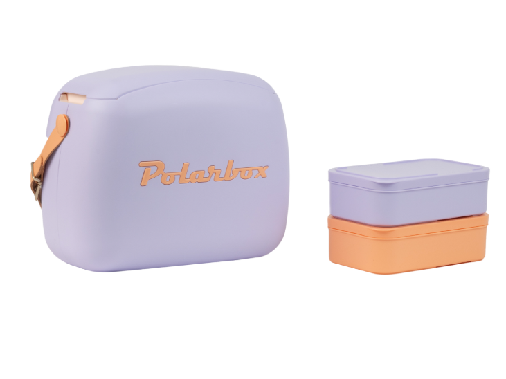 Polarbox Coolerbag 6L met 2 Lunchboxen - 34x19x26cm - Paars