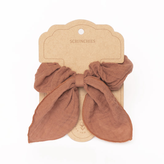 Mrs Ertha Scrunchies met strik - Rusted